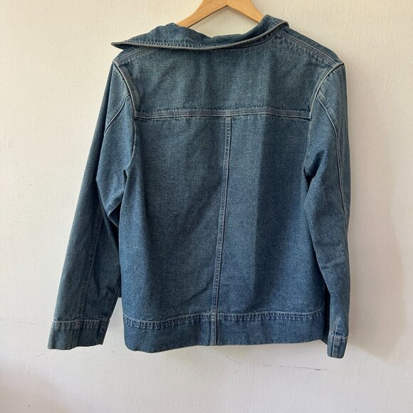 Crossroads Denim Jacket Womens Medium Button Front Jean Jacket VTG Pockets - Picture 5 of 5